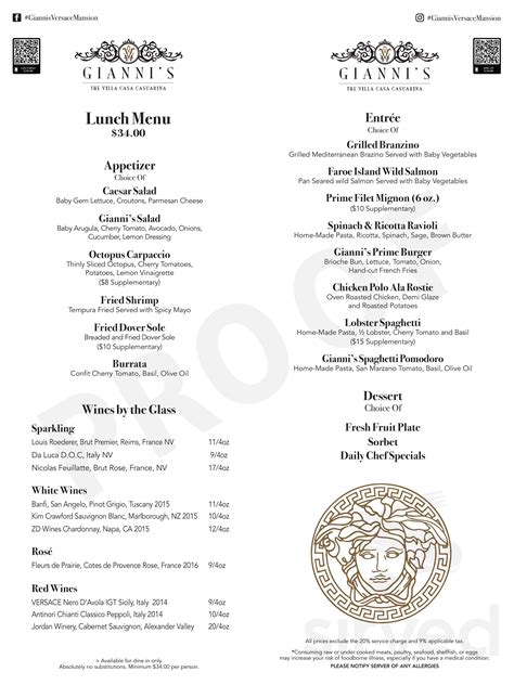 versace dining room|gianni's Versace mansion menu.